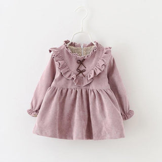 spring new Korean dress children's skirt, baby girl dress, baby spring blouse, corduroy - Phosgene