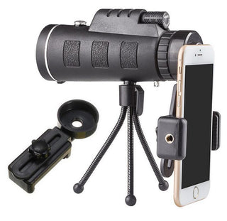 Compatible with Apple, Monocular Telescope Zoom Scope with Compass Phone Clip Tripod - Phosgene