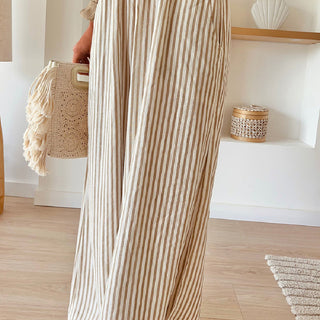 Fashion Striped Drawstring Casual Pants For Women Phosgene