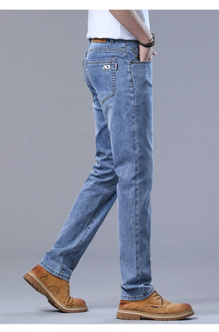 Summer Straight Loose Ice Silk Thin Jeans Phosgene