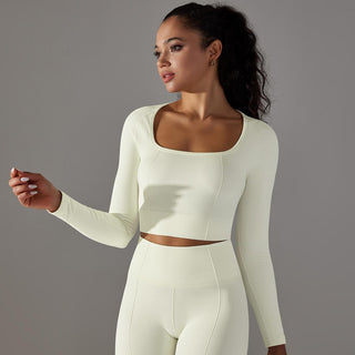 Knitted Long Sleeve Yoga Wear - Phosgene