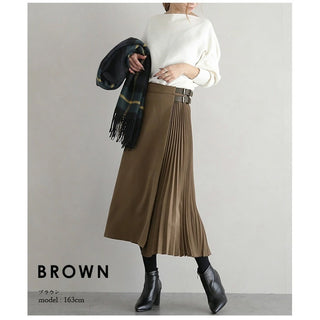 Autumn And Winter Design Sense Niche Pleated Skirt For Women - Phosgene