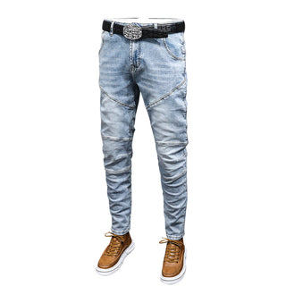 Patchwork Casual Light Blue Jeans Phosgene