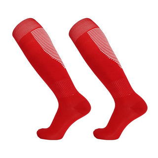 Thin Soccer Socks Men's Breathable Training Sports Children's Striped Over The Knee - Phosgene