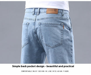 Men's Slim Fit Cropped Casual Light-colored Jeans Phosgene