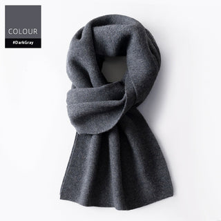 Wool Scarf Men's Winter Plaid Double-sided Scarf - Phosgene