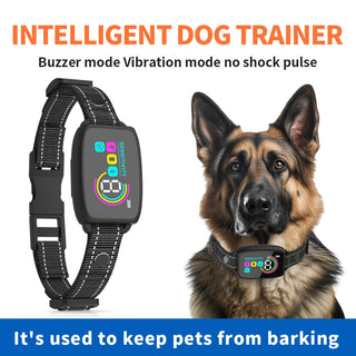 Smart Automatic Anti Barking Dog Collar Rechargeable Bark Stopper Stop Barking HD Digital Display IP67 Waterproof Collar For Dogs Pet Products - Phosgene