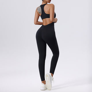 Sleeveless Vest Fitness Sports One-piece Tights For Women Phosgene