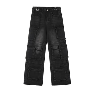 Functional Multi-pocket Tactical Tooling Denim Trousers Men Phosgene