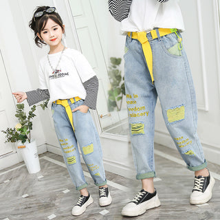 Big Children Loose Children In Spring Beggar Pants - Phosgene