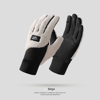 Teddy Velvet Insulated Gloves For Outdoor Use - Phosgene