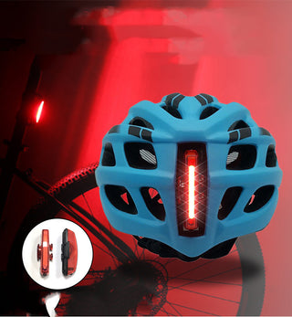 Bicycle helmet with taillight warning light glowing insect screen - Phosgene