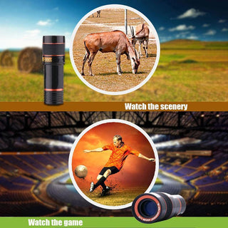 HD 8X Clip On Optical Zoom Telescope Camera Lens For Universal Mobile Cell Phone - Phosgene