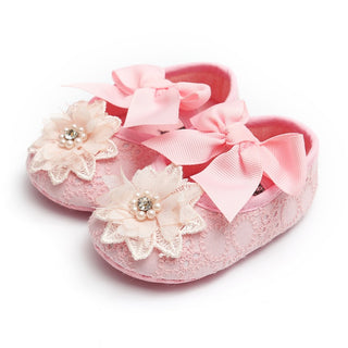 Floret lace women's baby shoes soft soled baby shoes baby shoes walking shoes princess shoes - Phosgene