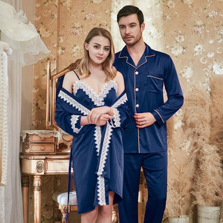 Ladies Lace Suspender Nightgown Couple Pajamas - Phosgene