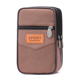 Enlarged Canvas Mobile Phone Bag Zipper Waterproof - Phosgene