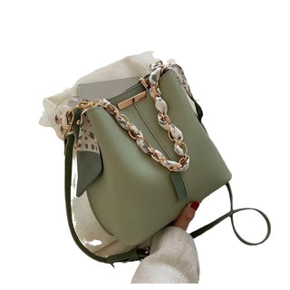 Fashion Shoulder Portable Crossbody Bucket Bag - Phosgene