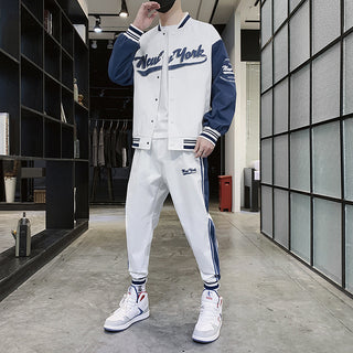 Casual Sports Baseball Suit Printed Two-piece Suit Men's Clothing Phosgene