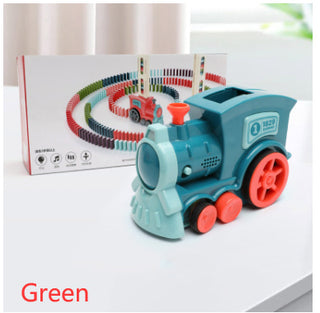 Domino Train Toys Baby Toys Car Puzzle Automatic Release Licensing Electric Building Blocks Train Toy - Phosgene