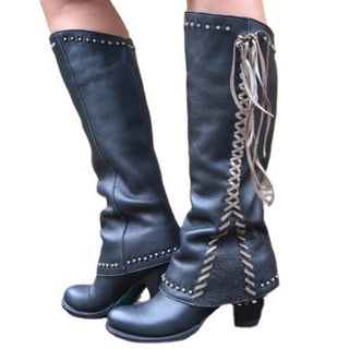 Autumn And Winter New Leather Boots Boots Women's Boots - Phosgene