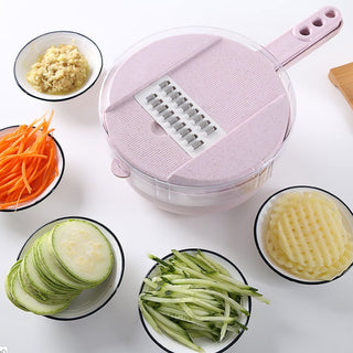 8 In 1 Mandoline Slicer Vegetable Slicer Potato Peeler Carrot Onion Grater With Strainer Vegetable Cutter Kitchen Accessories - Phosgene