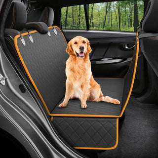 Dog Car Seat Cover View Mesh Pet Carrier Hammock Safety Protector Car Rear Back Seat Mat With Zipper And Pocket For Travel - Phosgene