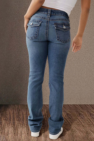 Spring And Summer New Women's Stretch Washed High Waist Jeans Casual Jeans Phosgene