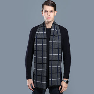 Simple Plaid Warm Keeping Artificial Cashmere Scarf - Phosgene