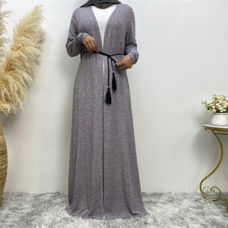 Women's Long Sleeved Knitted Sweater Jacket Robe - Phosgene