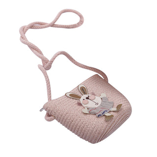 Cute Rabbit Decoration Bag Two-Piece Straw Hat - Phosgene