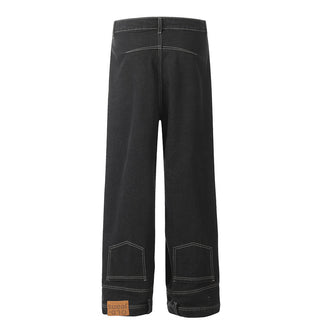 Pocket Flip-down Inside-out Wear Jeans Men Phosgene