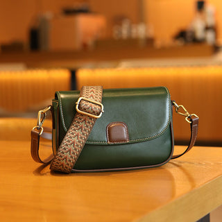 Genuine Leather Women's Bag First Layer Vegetable Tanned Portable Crossbody Phosgene