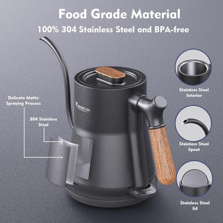 Gooseneck Electric Kettle, Pour Over Coffee Kettle Hot Water Tea Kettle,Stainless Steel Inner With Leak Proof Design,Rapid Heating, Auto Shutoff Phosgene