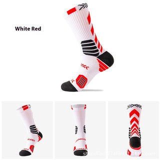 Men's Elite Trendy Contrast Color Long Tube Basketball Socks - Phosgene