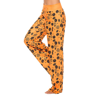 Women's Halloween Pumpkin Loose Casual Pants - Phosgene