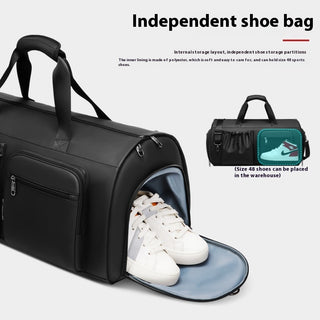 High Quality Waterproof Suit Bag For Men Large Capacity Travel Bag With Shoe Compartment Dry And Wet Separation Travel Organizer - Phosgene