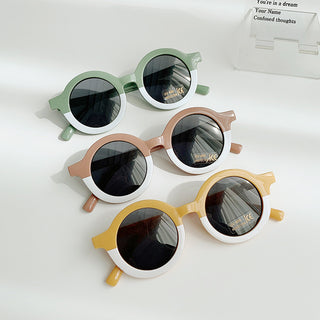 Children's Sunglasses Round Frame Sun Protection And Sunshade Fashion All-matching - Phosgene