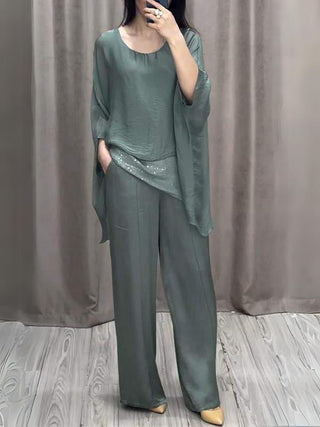 Shoulder Short-sleeved Trousers Casual Suit Phosgene