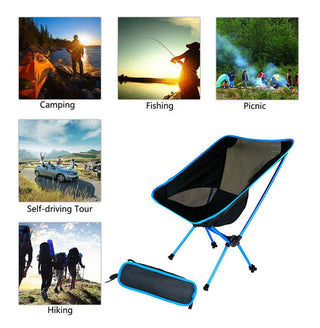 Travel Ultralight Folding Chair Superhard High Load Outdoor Camping Chair Portable Beach Hiking Picnic Seat Fishing Tools Chair - Phosgene