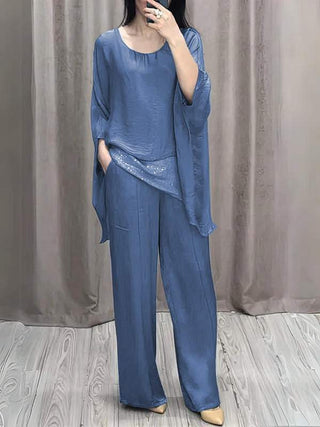 Shoulder Short-sleeved Trousers Casual Suit Phosgene