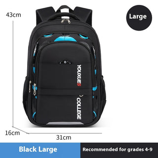 Simple Waterproof Multi-compartment Large Capacity Backpack - Phosgene