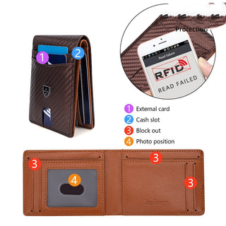 New Men's Wallet Short And Simple Two Fold - Phosgene