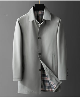 Men's Mid-length Trendy Casual Loose Trench Coat - Phosgene