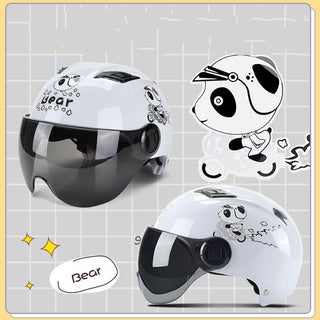 Winter Warm Battery Car Helmet Cute Korean Helmet - Phosgene