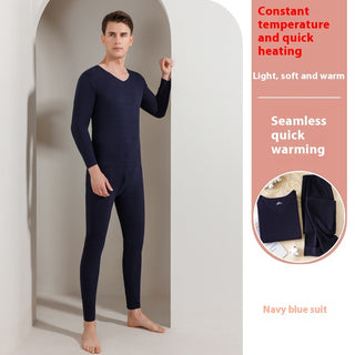 Double-sided Brushed Seamless Thermal Underwear Men's Women's Suit - Phosgene