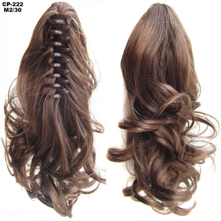 Long Wave Ponytail Wrap Around Ponytail Clip In Hair Headwear Gray Hairpiece Natural Extensions - Phosgene