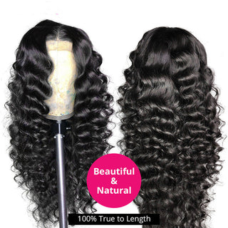 Human Hair Loose Deep Lace Frontal Wigs 13x4 Headgear - Phosgene