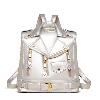 Soft Leather Textured Jacket Trendy Wild Clothes Backpack - Phosgene