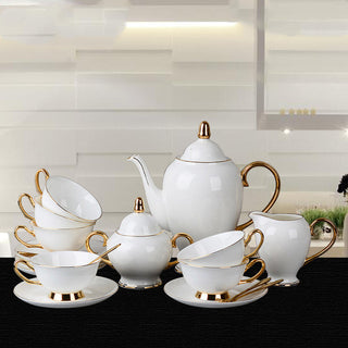 Bone China Gold-painted Coffee Cup And Saucer Afternoon Tea Tea Set Phosgene