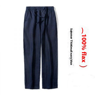 Cotton Linen Cropped Men's Casual Pants Style Phosgene